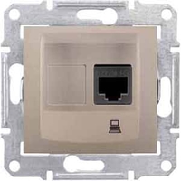 Розетка компьютерная 1xRJ45 Cat.5 (UTP)Schneider Electric SEDNA, титан