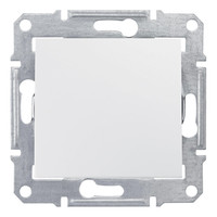 Выключатель 1-клавишный кнопочный Schneider Electric SEDNA, скрытый монтаж, белый