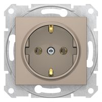 Розетка Schneider Electric SEDNA, скрытый монтаж, с заземлением, безвинтовые клеммы, титан