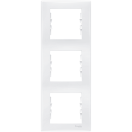 Рамка 3 поста Schneider Electric SEDNA, вертикальная, белый