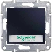 Выключатель 1-клавишный кнопочный с полем для надписи Schneider Electric SEDNA, с подсветкой, скрытый монтаж, графит