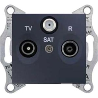 Розетка TV-FM-SAT Schneider Electric SEDNA, оконечная, графит