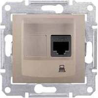 Розетка компьютерная RJ45 Cat.6 (UTP) Schneider Electric SEDNA, титан
