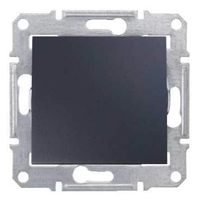 Переключатель 1-клавишный IP44 Schneider Electric SEDNA, скрытый монтаж, графит
