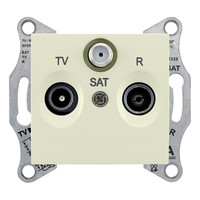 Розетка TV-FM-SAT Schneider Electric SEDNA, проходная 4дБ, бежевый