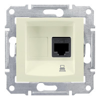 Розетка компьютерная RJ45 Cat.6 (UTP) Schneider Electric SEDNA, бежевый