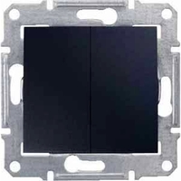 Выключатель 2-клавишный IP44 Schneider Electric SEDNA, скрытый монтаж, графит