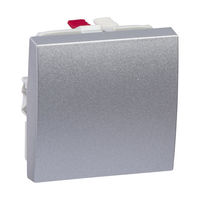 Переключатель 1-клавишный Schneider Electric ALTIRA, скрытый монтаж, металлик