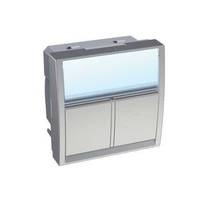 Розетка двойная компьютерная RJ45 Cat.5 Schneider Electric ALTIRA, металлик