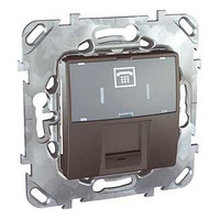 Розетка телефонная RJ12 Schneider Electric UNICA TOP, графит