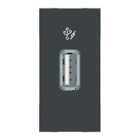 Розетка 1xUSB Schneider Electric UNICA MODULAR, антрацит
