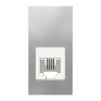 Розетка телефонная RJ12 Schneider Electric UNICA MODULAR, алюминий
