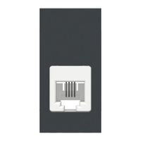 Розетка телефонная RJ12 Schneider Electric UNICA MODULAR, антрацит