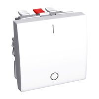 Выключатель 1-клавишный Schneider Electric ALTIRA, скрытый монтаж, белый