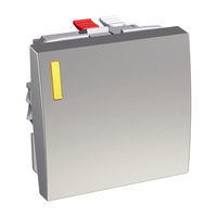 Переключатель 1-клавишный Schneider Electric ALTIRA, с подсветкой, скрытый монтаж, металлик