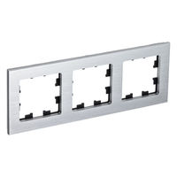 Рамка 3 поста Schneider Electric ATLASDESIGN NATURE, серебро