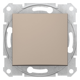 Выключатель IP44 1-клавишный двухполюсный Schneider Electric SEDNA, скрытый монтаж, титан